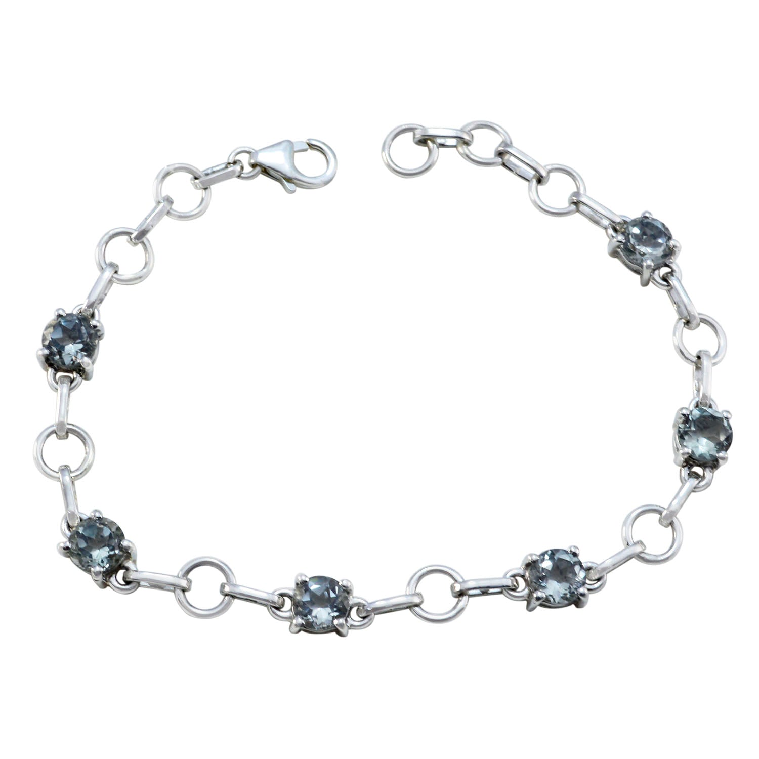 Josephine Blue Links Bracelet - Stylish Everyday Jewelry Blue Topaz Blue
