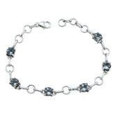 Josephine Blue Links Bracelet - Stylish Everyday Jewelry Blue Topaz Blue