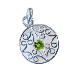 Josephine Green Art-Deco Pendant with Gemstone Accent