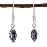 Josephine Grey Dangle Earrings for Everyday Glam Gunmetal Gray Dangle