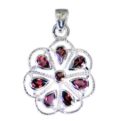 Josephine Statement Necklace with Gorgeous Gemstone Pendant Garnet Red Red