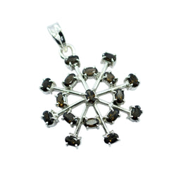 Julia Brown eye-catching pendant with Smoky Gemstones