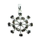 Julia Brown eye-catching pendant with Smoky Gemstones Smoky Quartz Brown Brown