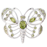 Julia Wedding Pendant - Elegant Butterfly Design Peridot Green Green