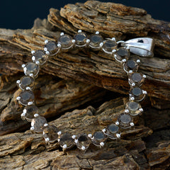 Julieta Brown Pendant Necklace with Smoky Gemstones