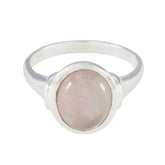 Julieta Abstract Pink Solitaire Ring Rose Quartz Pink