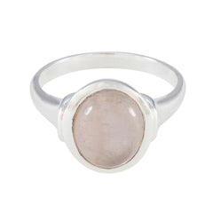Julieta Abstract Pink Solitaire Ring Rose Quartz Pink