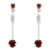 Julieta Red Stud Earrings for Everyday Glam Garnet Red Stud
