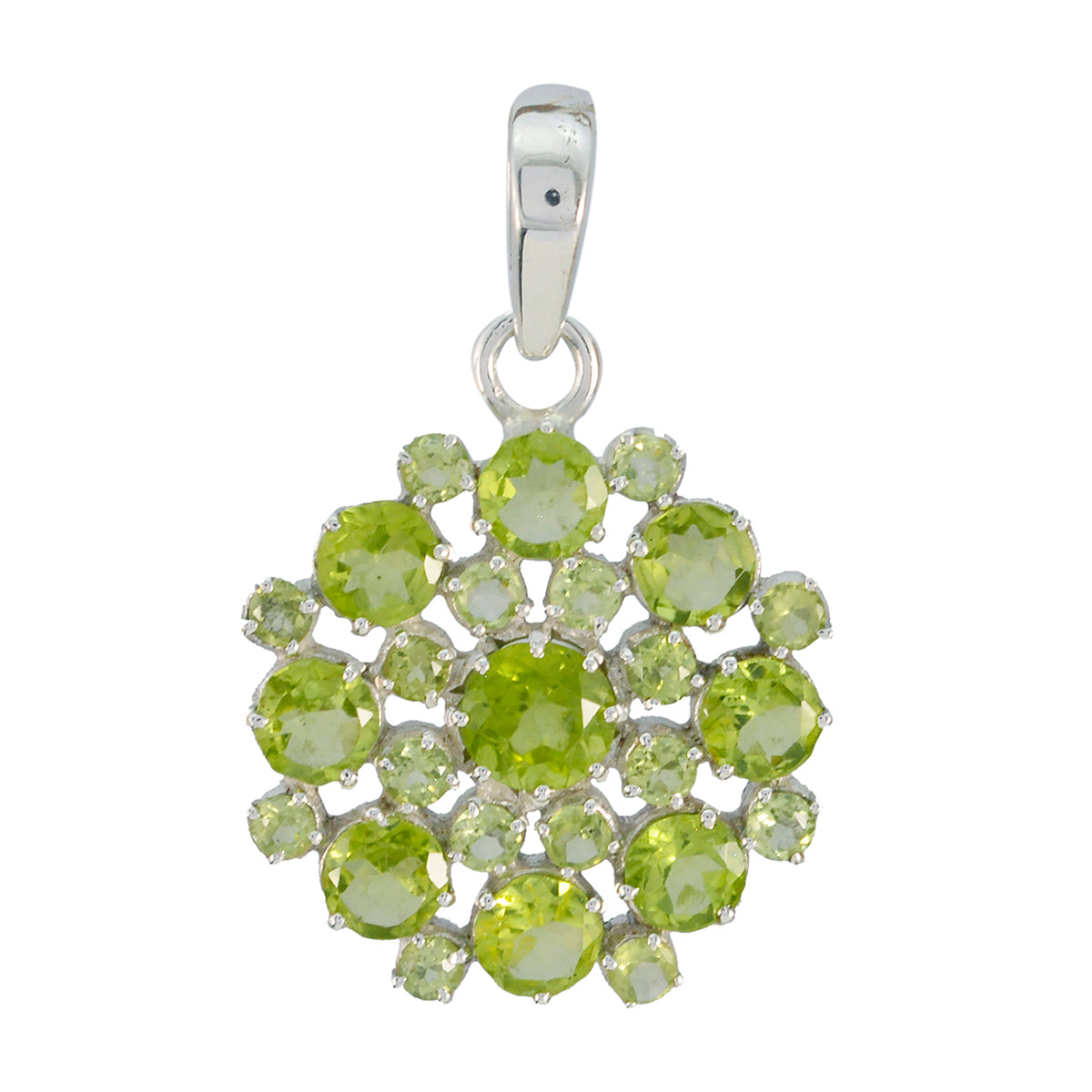 Katarina Green Pendant with Sparkling Gemstones Peridot Green Green