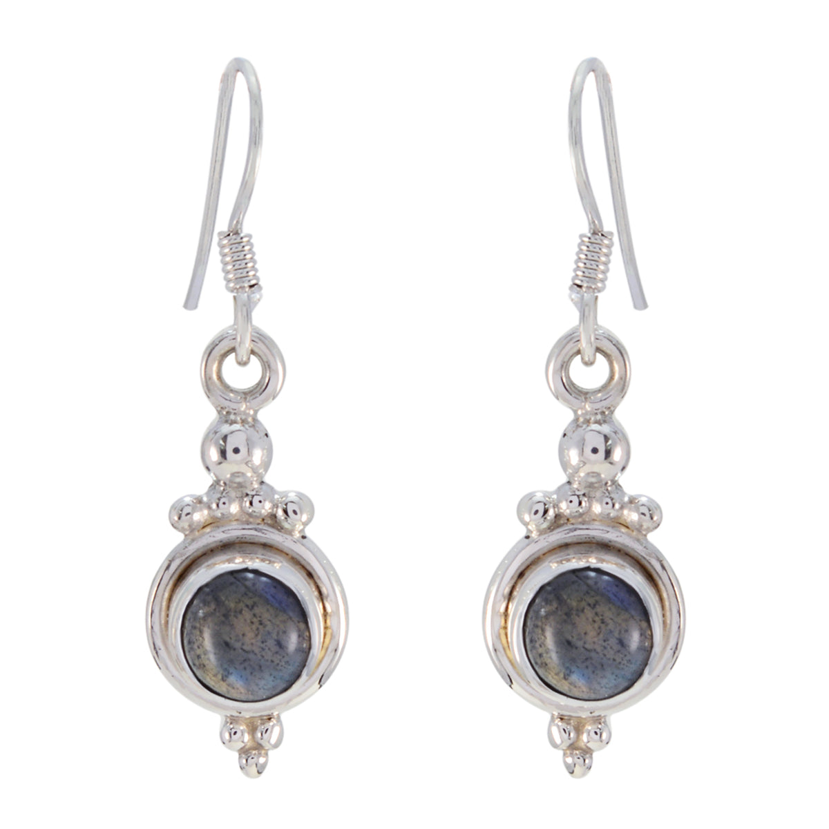 Katarina Grey Dangle Earrings for Everyday Glam Labradorite Gray Dangle