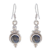 Katarina Grey Dangle Earrings for Everyday Glam Labradorite Gray Dangle