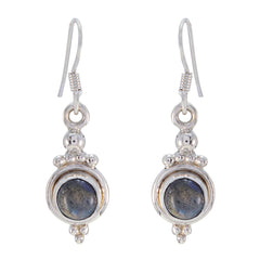 Katarina Grey Dangle Earrings for Everyday Glam Labradorite Gray Dangle