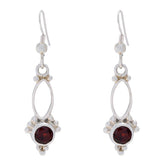 Katarina Red Dangle Earrings for Stylish Fashion Garnet Red Dangle