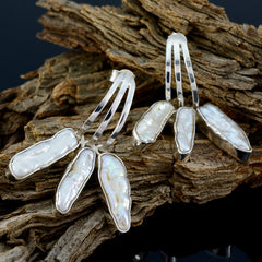 Katharina White Stud Earrings for Everyday Glam