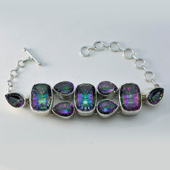 Kennedy Multi Links Bracelet with Colorful Gemstones