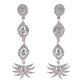 Kristine Blue Chunky Earrings for Trendy Elegance Blue Topaz Blue Stud