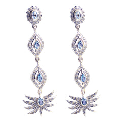 Kristine Blue Chunky Earrings for Trendy Elegance