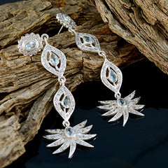 Kristine Blue Chunky Earrings for Trendy Elegance