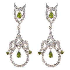 Lakshmi Green Stud Earrings for Everyday Glam Peridot Green Stud