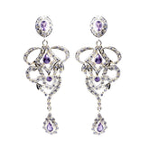 Lakshmi Purple Stud Earrings - Elegant Daily Jewelry Amethyst Purple Stud