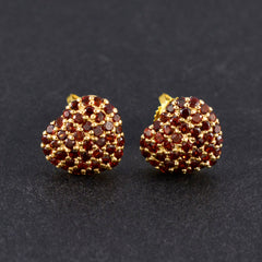 Lakshmi Red Stud Earrings for Everyday Glamour