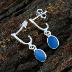 Laura Blue Stud Earrings - Chic Gemstone Jewelry