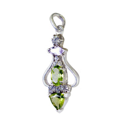Layla Green Featherlight Pendant with Gemstone Accents Peridot Green Green