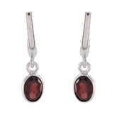 Layla Red Stud Earrings for Everyday Glam Garnet Red Stud