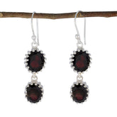 Layla Toi Et Moi Earrings - Elegant Gemstone Design Garnet Red Dangle