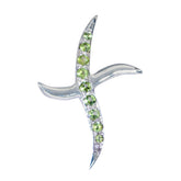 Lea Green Signet Pendant with Elegant Gemstone Design Peridot Green Green