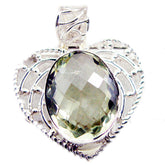 Yasmin Light Green Chunky Pendant for Everyday Glam Green Amethyst Light Green Light Green