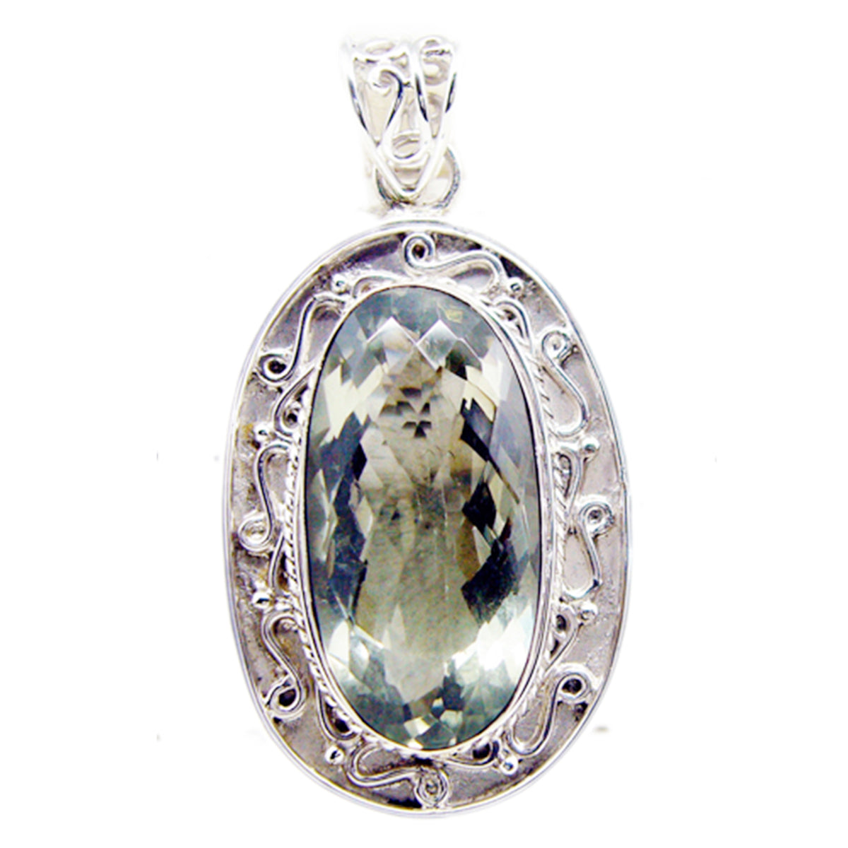 Teresa Light Green Chunky Pendant with Elegant Design Green Amethyst Light Green Light Green