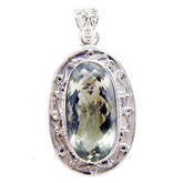 Teresa Light Green Chunky Pendant with Elegant Design Green Amethyst Light Green Light Green