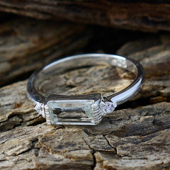 Rina Light Green Gemstone Halo Ring in Sterling Silver