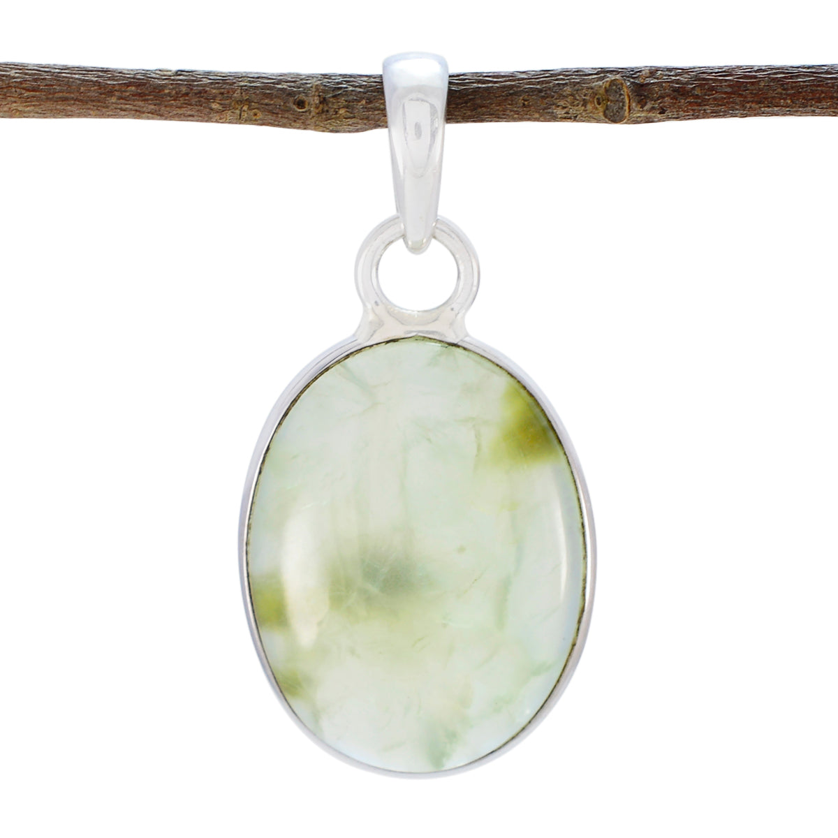 Stella Light Green Graceful Classic Pendant Prehnite Light Green Light Green