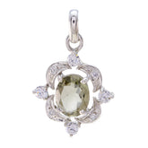 Agustina Light Green Gemstone Pendant with Sparkling Accents Green Amethyst Light Green Light Green