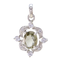 Agustina Light Green Gemstone Pendant with Sparkling Accents Green Amethyst Light Green Light Green