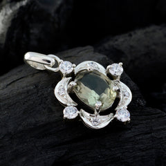 Agustina Light Green Gemstone Pendant with Sparkling Accents