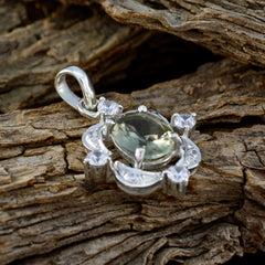 Agustina Light Green Gemstone Pendant with Sparkling Accents