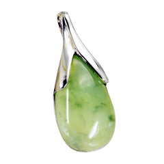 Greta Light Green Gemstone Pendant with Silver Accent Prehnite Light Green Light Green