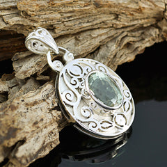 Natalia Light Green Geometric Statement Pendant