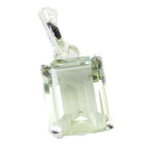 Rina Light Green Signet Pendant for Everyday Glam Green Amethyst Light Green Light Green