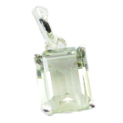 Rina Light Green Signet Pendant for Everyday Glam Green Amethyst Light Green Light Green