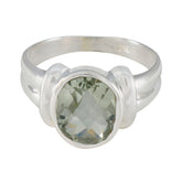 Josephine Light Green Solitaire Ring Online for Glam Style Green Amethyst Green