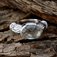 Charlotte Light Green Solitaire Ring for Glam Style