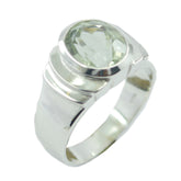 Ayesha Light Green Solitaire Ring for Elegant Style Green Amethyst Green
