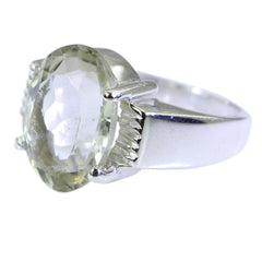 Zoe Light Green Solitaire Ring - Stunning Everyday Jewellery