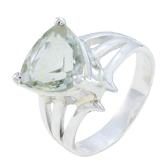 Zoe Light Green Solitaire Ring - Elegant Gemstone Design