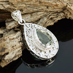 Daniela Light Green Statement Pendant in Sterling Silver
