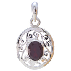 Lili Classic Gemstone Pendant with Elegant Design Garnet Red Red